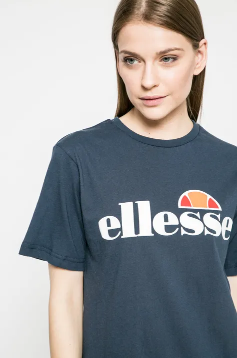 Pamučna majica Ellesse boja: tamno plava, SGS03237-White