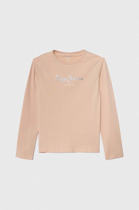 Pepe Jeans bluzka dziecięca Hana kolor różowy z nadrukiem