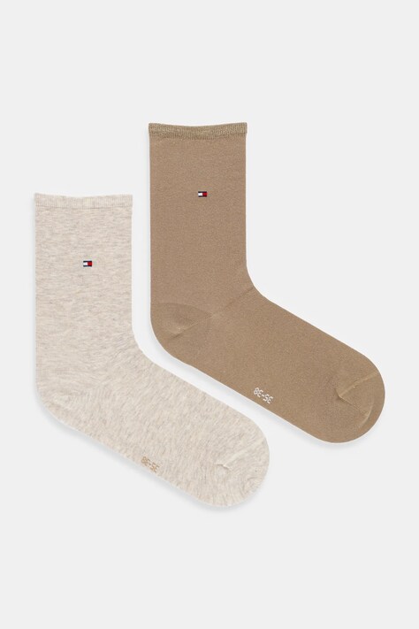 Tommy Hilfiger skarpetki 2-pack kolor beżowy 371221