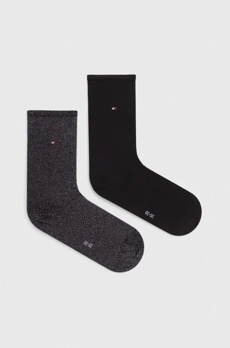 Κάλτσες Tommy Hilfiger 2-pack χρώμα: μαύρο