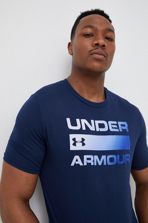 Under Armour t-shirt treningowy Team Issue Wordmark kolor granatowy 1329582
