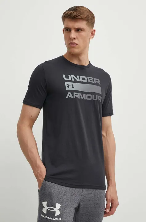 Тениска Under Armour в черно с принт