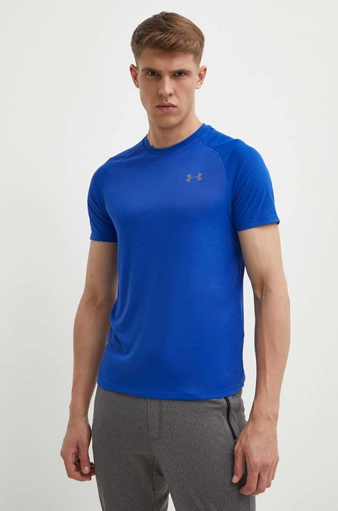 Under Armour t-shirt treningowy Tech 2.0 kolor fioletowy gładki 1326413