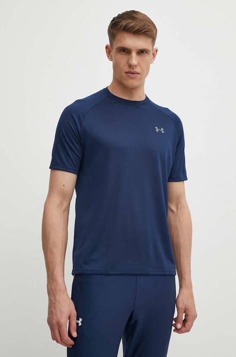 Under Armour t-shirt treningowy Tech 2.0 kolor granatowy gładki 1326413