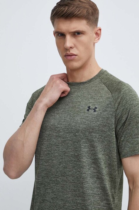 Under Armour tricou de antrenament culoarea verde, neted, 1326413