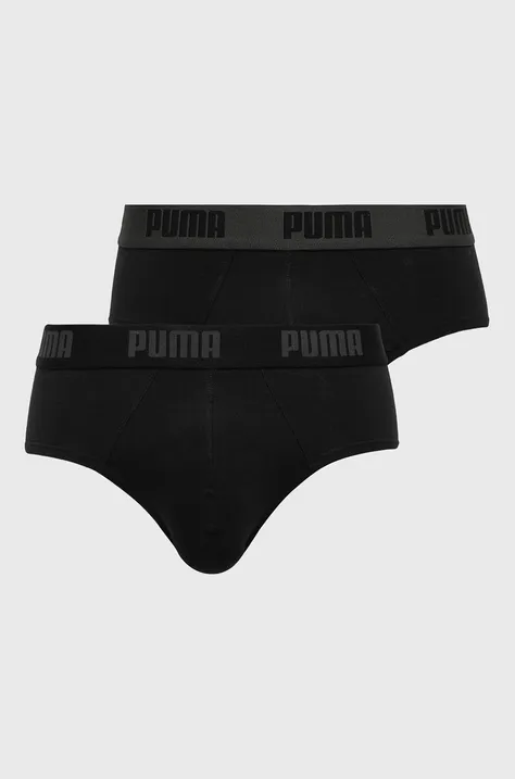 Slip gaćice Puma 2-pack za muškarce, boja: crna