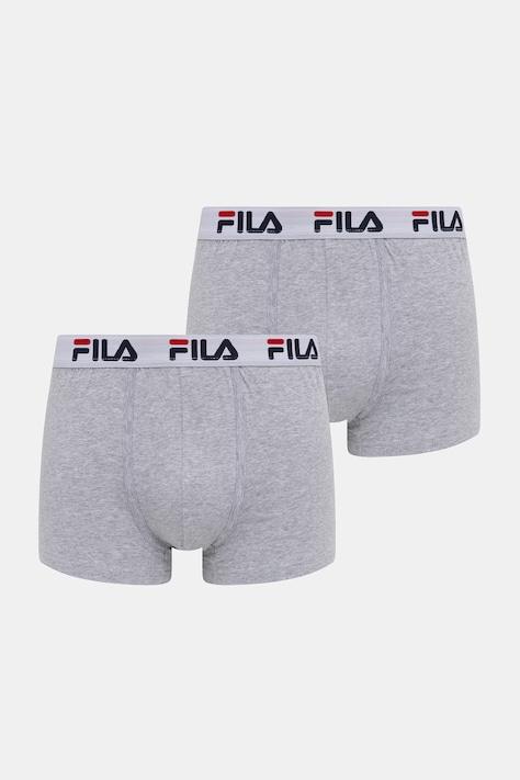 Fila bokserki dopasowane męskie z bawełną 2-pack szare