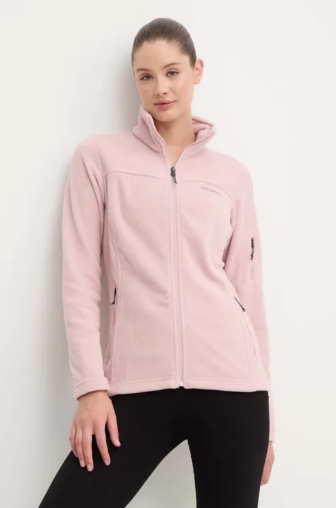 Columbia sportos pulóver Fast Trek II rózsaszín, női, sima, 1465351