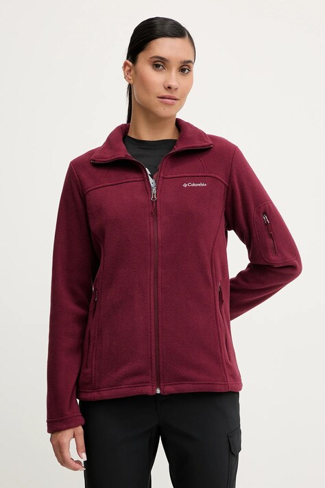 Columbia bluza sportowa Fast Trek II kolor bordowy gładka 1465351