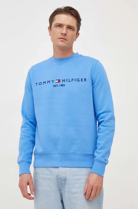 Tommy Hilfiger bluza męska kolor niebieski z aplikacją MW0MW11596