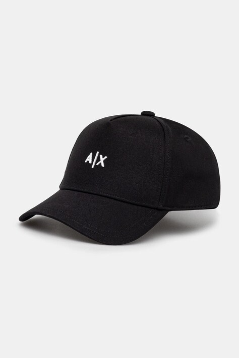 Кепка Armani Exchange колір чорний з аплікацією