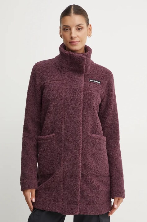Columbia geaca femei, culoarea bordo, de tranzitie