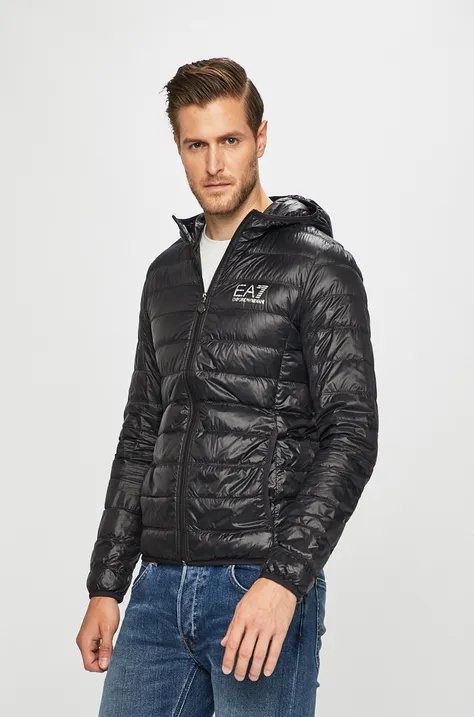 Pernata jakna EA7 Emporio Armani za muškarce, boja: crna