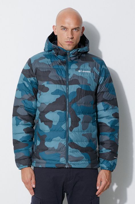 Columbia sports jacket Powder Lite Hooded Jkt blue color 1693931