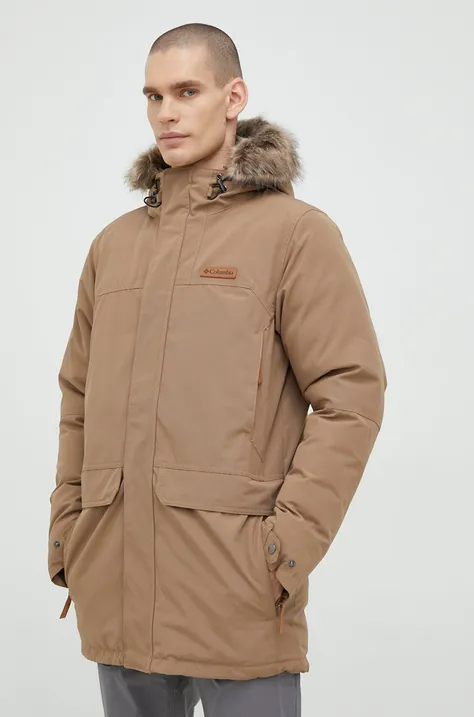 Columbia jacket Marquam men's brown color