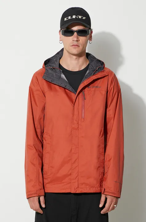 Columbia outdoor jacket Pouring Adventure II red color