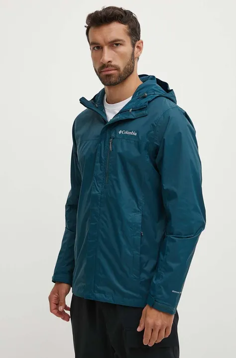 Columbia outdoor jacket Pouring Adventure II turquoise color