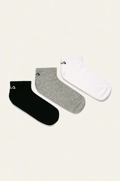 Κοντές κάλτσες Fila (3 pack) χρώμα: άσπρο