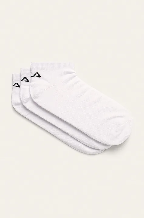 Ponožky Fila (3 páry) dámske, biela farba