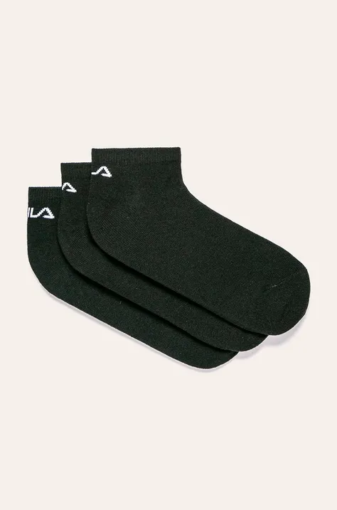 Ponožky Fila (3 páry) dámske, čierna farba