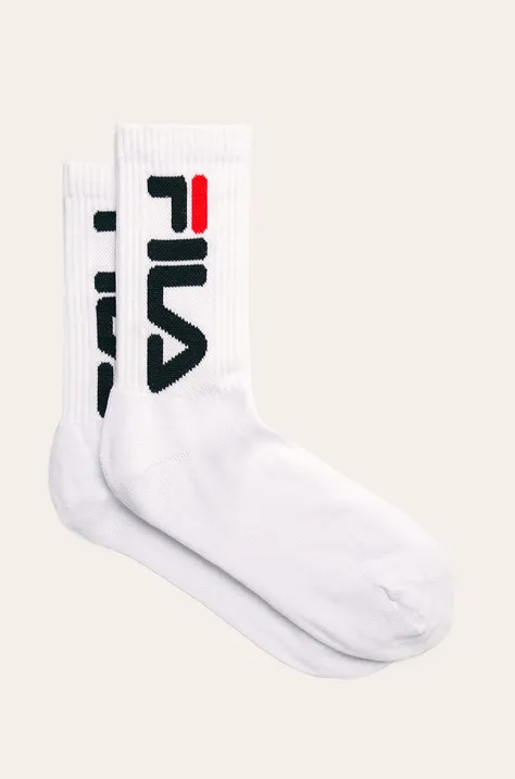 Čarape Fila (2-pack) za žene, boja: bijela