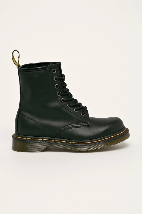 Кожаные полусапоги Dr. Martens женские цвет чёрный на плоском ходу