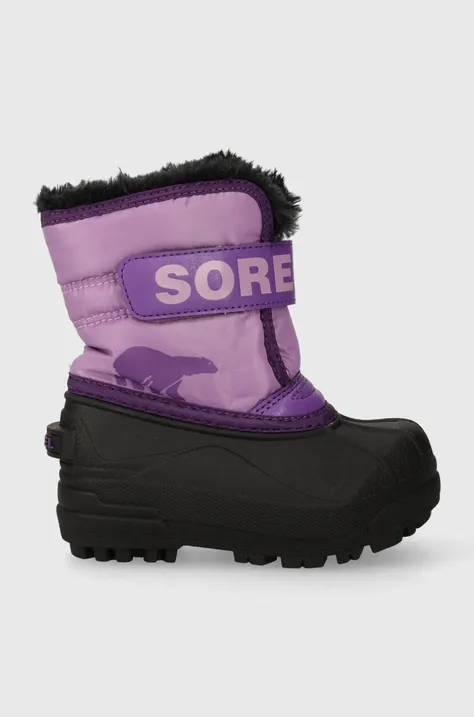 Παιδικές μπότες χιονιού Sorel χρώμα: μοβ