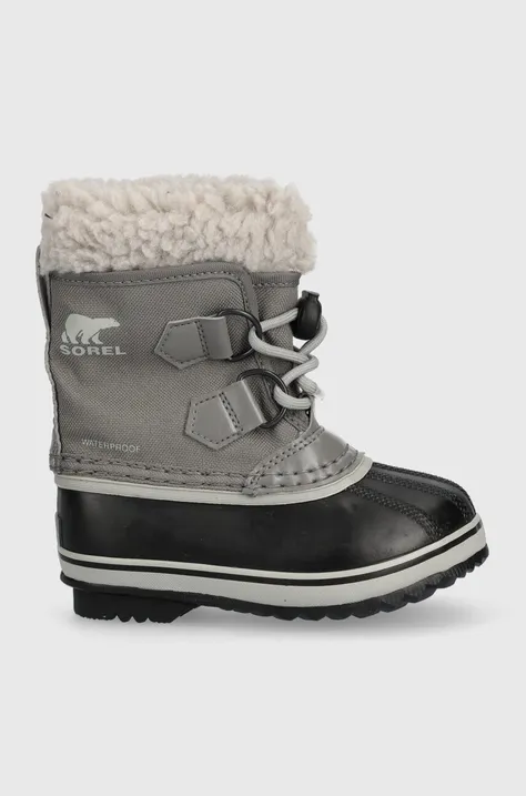 Παιδικές χειμερινές μπότες Sorel χρώμα: γκρι