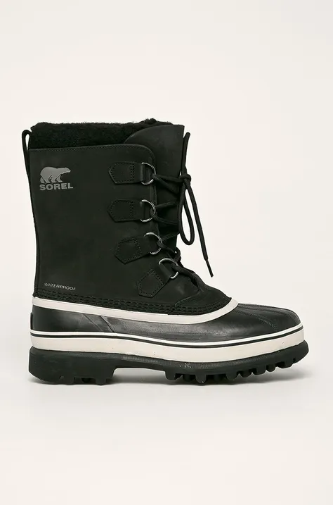Čizme za snijeg Sorel za muškarce, boja: crna, s toplom podstavom