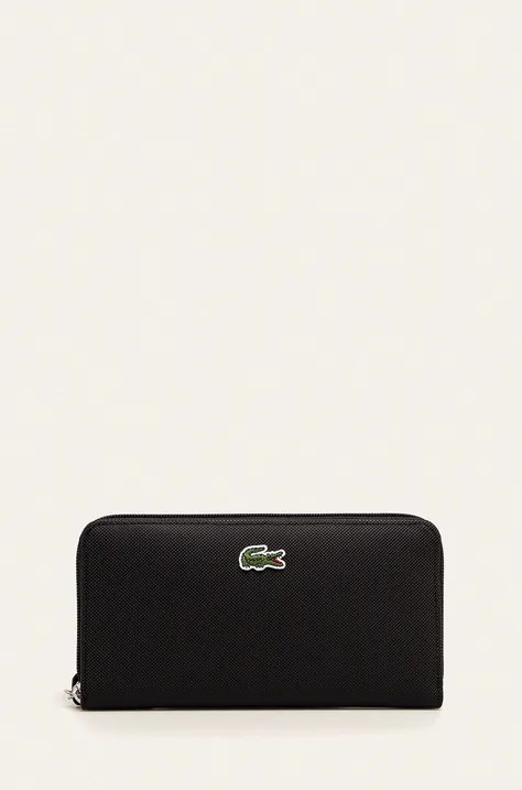 Lacoste portfel damski kolor czarny