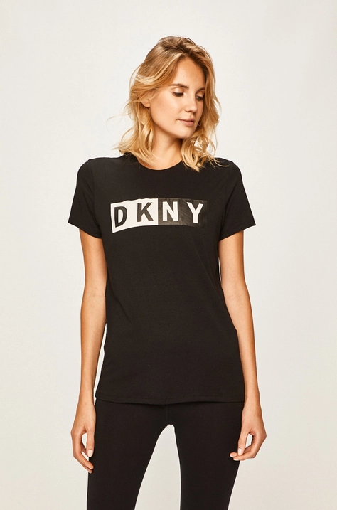 Dkny t-shirt DP8T5894 damski kolor czarny