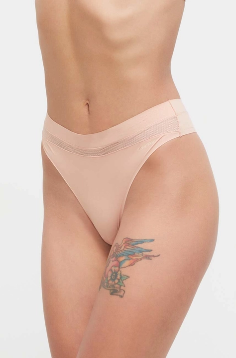 Tangá Calvin Klein Underwear ružová farba