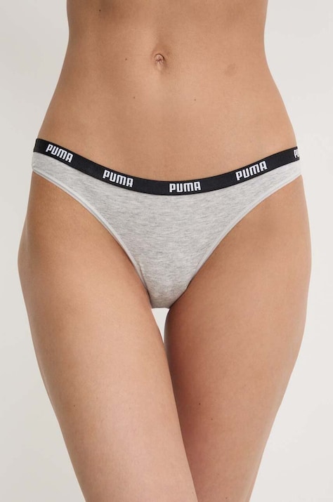 Puma chiloți 2-pack culoarea gri 907851