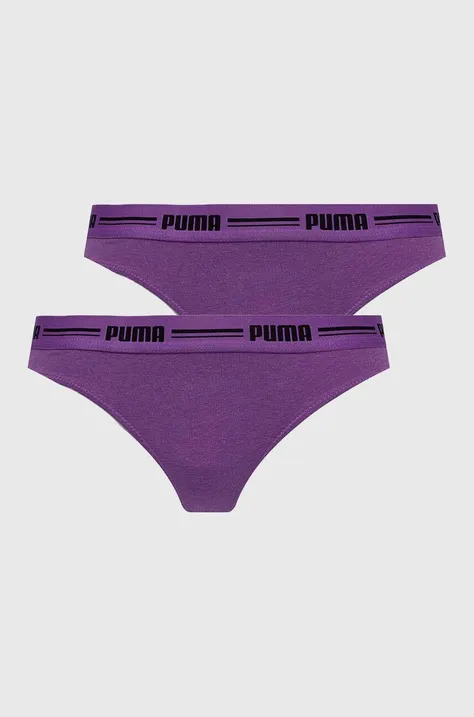 Tanga Puma 2-pack fialová barva, 907854