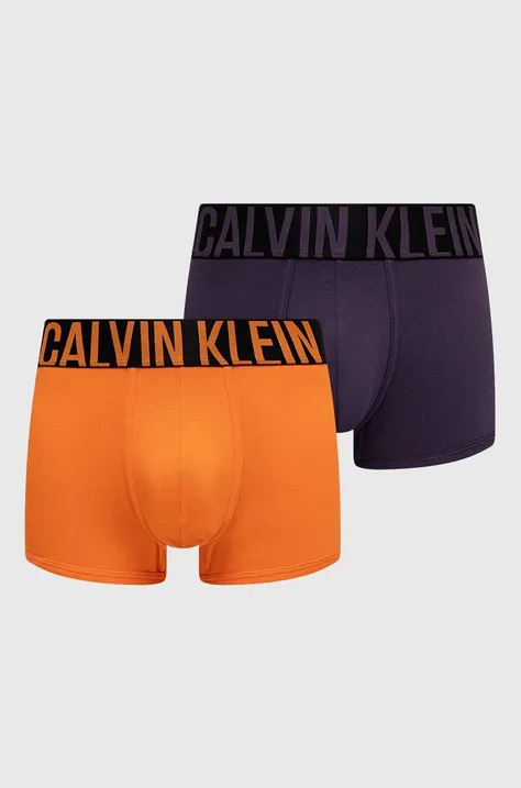 Calvin Klein Underwear boxeri 2-pack bărbați, culoarea portocaliu 000NB2602A