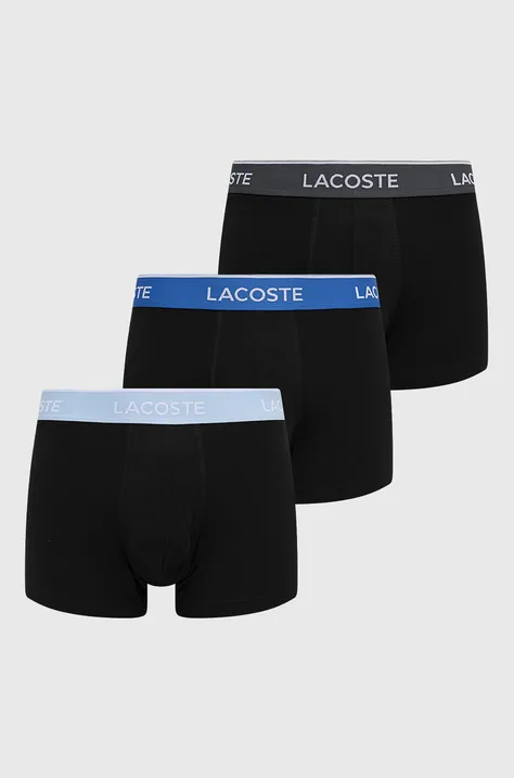 Lacoste μπόξερ (3-pack) 5H3401 ανδρικό, χρώμα: μαύρο