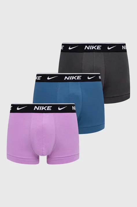 Boxerky Nike 3-pak pánske, ružová farba