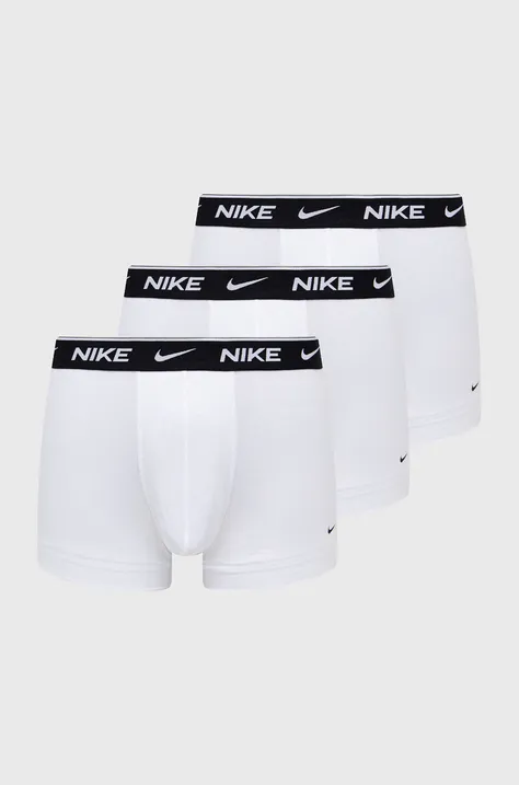Boxerky Nike (3-pak) pánské, bílá barva