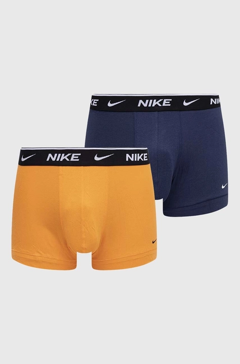 Boxerky Nike 2-pak pánske, žltá farba