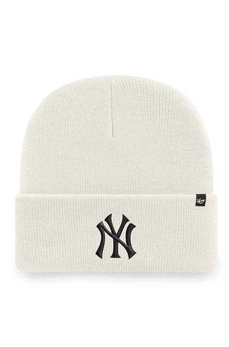 Καπέλο 47 brand MLB New York Yankees χρώμα: μπεζ, B-HYMKR17ACE-NTD