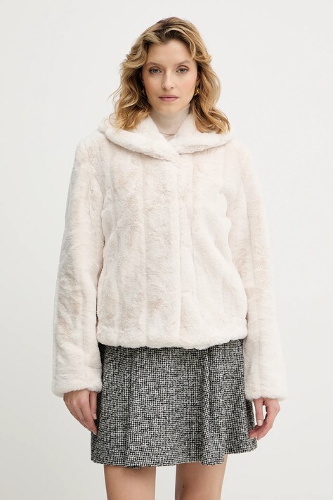 Guess kurtka damska kolor beżowy przejściowa