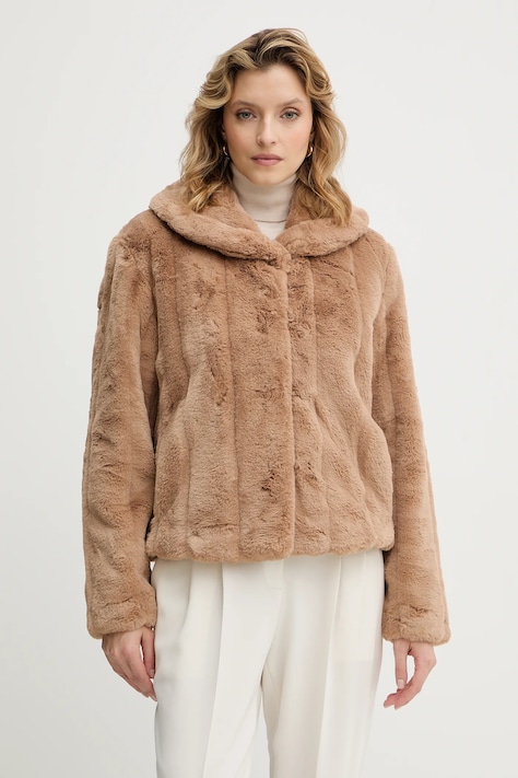 Bunda Guess dámská, tyrkysová barva, přechodná