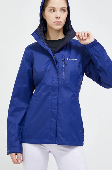 Columbia outdoor jacket Pouring Adventure II navy blue color