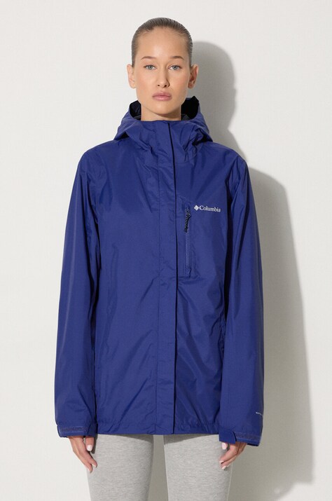Columbia kurtka outdoorowa Pouring Adventure II kolor granatowy przejściowa 1760071-468