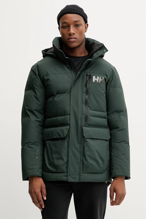 Helly Hansen kurtka męska kolor zielony zimowa