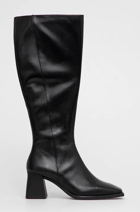 Шкіряні чоботи Vagabond Shoemakers жіночі колір чорний каблук блок