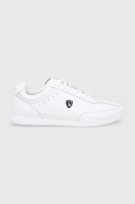 Δερμάτινα παπούτσια Polo Ralph Lauren χρώμα: άσπρο