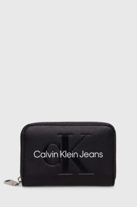 Calvin Klein Jeans portofel femei, culoarea negru