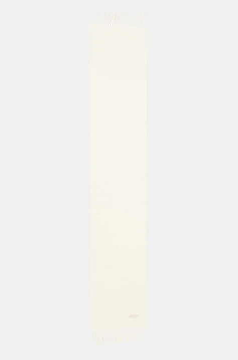 Шерстяной шарф Moschino цвет бежевый однотонный