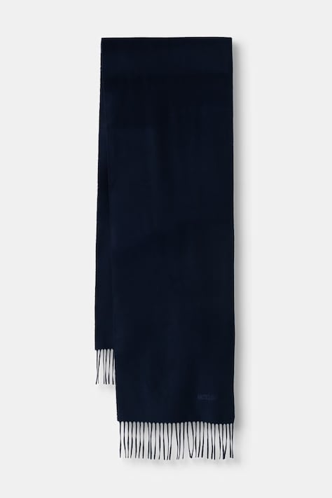 Moschino szalik męski z wełny merino granatowy M5165 50092